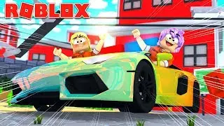STEALING A RAINBOW COP CAR!! | Roblox Jail Break w/ Cybernova