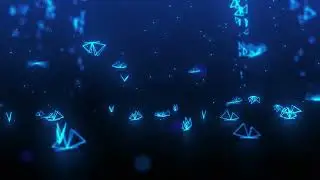 Neon butterflies Romantic Abstract Glow Particles Background looping animation