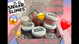100% HONEST - SNOOP SLIMES APRIL SUBSCRIPTION BOX REVIEW ❤️✨- ASMR REVIEW VIDEO