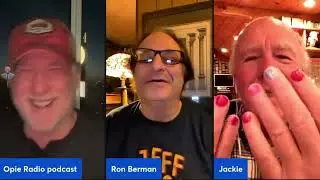 JACKIE THE JOKE MAN HANGS WITH OPIE AND RON!! JACKIE TELLS EPSTEIN AND TRUMP STORIES!!! NAIL POLISH?