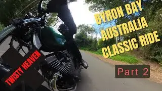 Riding the twisties on XJ650 cafe racer