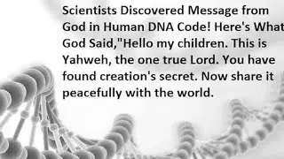 God Messages in Human DNA