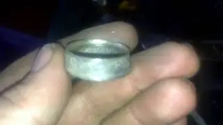 Rupee 1942 50% silver Coin ring ..I made with hand tools