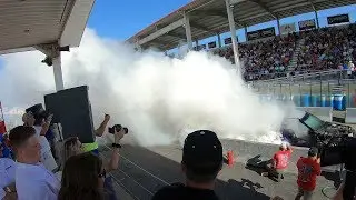 Corvettes At Carlisle BURNOUT PIT TIRE BLOWOUT !