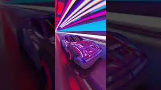 INFINITE ROAD - Create by Ryanole #3d #cinematic #loop #satisfying #neon #car #delorean #blender