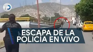Responsable de trifulca escapa de la policía en vivo
