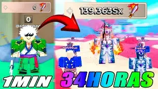 ZEREI O ANIME SPIKE SIMULATOR EM APENAS UM VIDEO SENDO F2P... (34 HORAS)