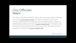 Oakland City Council Orientation 2023: City Structure/Charter