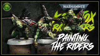 Painting the riders - WARHAMMER 40K - KROOTOX RAMPAGERS Part 3/4 [TIMELAPSE] #warhammer40k