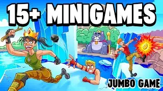 15+ MINIGAMES JUMBO GAME MAP FORTNITE CREATIVE - 15 DIFFERENT MINIGAMES