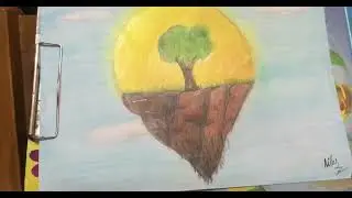 Artwork No.:1 ( A Lone Tree on a Floating Island )