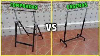 Como Hacer Caballetes o burras REGULABLES para el trabajo o percheros para la ropa