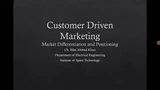 Market Differetiation and Positioning