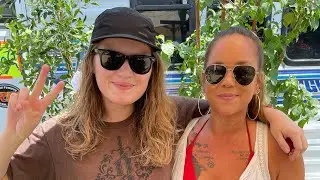 Coachella 2022: girl in red is paying close attention to set design