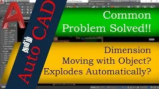 AutoCAD Tutorial - Fix Dimension Move with Object and Exploded Automatically Problem | PG Tutorials