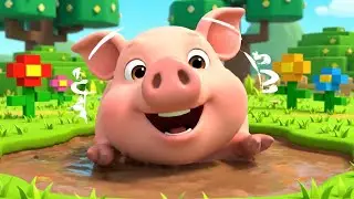 Minecraft Sleepy Pig Got Stuck in the Muddy Mess | Nursery Rhymes for Kids & Baby Songs