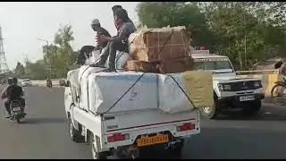 Super Carry CNG. Best Mini Truck. Accelerating on flyover with high payload 1800kg