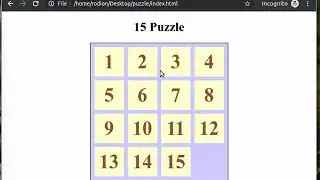 Creating 15 Puzzle game in JavaScript - part 3