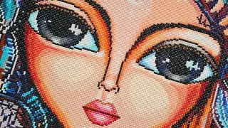 Complete a Diamond Painting with me - ASMR Diamond Painting - No Talking - Real Speed