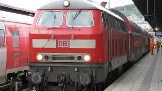 218 432 (Bh Ulm, 16V 4000 R40): Motorstart und rangieren