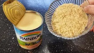 Mix Rice & Condensed Milk - You Won't Believe this Cake!