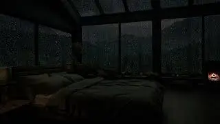 Relax with Thunder on the Mountainside and Rainfall, Burning Fires for a Good Night's Sleep
