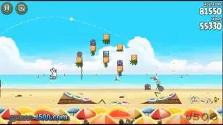 Angry Birds Rio Golden Beach Ball 15 All Stars Walkthrough