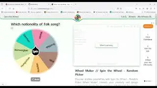 Classical Music Transcription Project: Spin the Wheel Process to narrow down the piece
