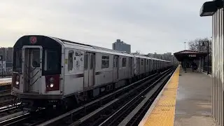 IRT Jerome Ave Line: (4) Lcl/Exp Trains with Yard Move Action @ Bedford Park Blvd (R142, R142A)