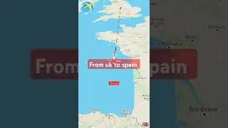 from uk to Spain #uk#spain#europe #geographythroughmaps #map #wowgeography #geography