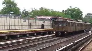 NYC Subway: BMT D Type Triplexes Passing Neck Road