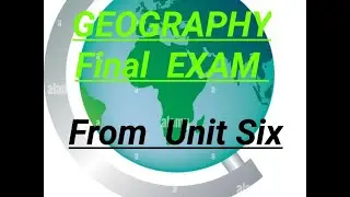 FRESHMAN GEOGRAPHY CHAPTER 6  FINAL EXAM  #  Soils, Natural Vegetation and wild life resources