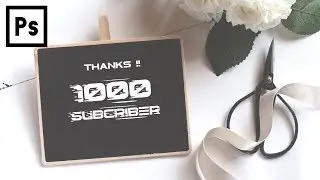 Special Fast Effect Text 1000 Subcriber - Tutorial Photoshop