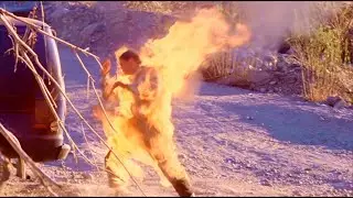 Stuntman Bob Ivy - The Burning Man in 