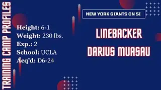 New York Giants Camp Preview LB Darius Muasau
