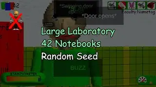 Baldi's Basics + 42 Notebooks Endless Mode (Large Laboratory)