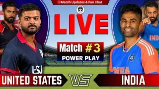🔴IND vs USA, 3rd T20 Match | Live cricket match today | INDIA vs United States | Reaction by Shahid
