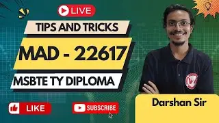 MAD | TY DIPLOMA - CO/IF/AIML BRANCH | Tips And Tricks | K-Scheme  💻🚀