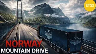| Relaxing Norway Mountain Drive | EUROPE | ASMR Drive | ETS2 @ Bonnet view POV