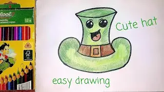 Leprechaun hat drawing #artforkids #drawingforchildren #stpatricksday #hatdrawing