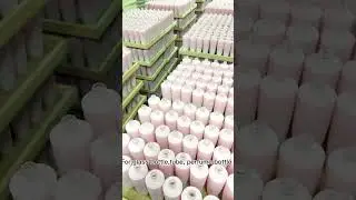 Pink glass bottle spray coating line