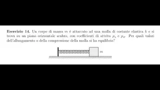 Statica del Punto Materiale: Equilibrio con Molla e Attrito su Piano Orizzontale