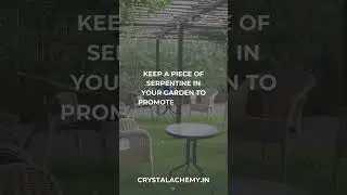 Keep a piece of serpentine in your garden to promote growth and vitality in plants.