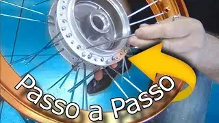 COMO ENRAIAR ARO DE MOTO 72 RAIOS Passo a Passo ✅