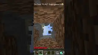 Du hast &bdquo;KURZ&ldquo; Eisen gesucht😂#minecraft #minecraftshorts #witzig
