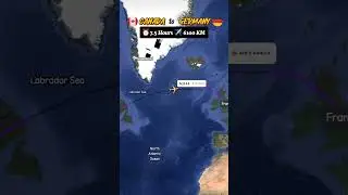 Canada to Germany flight Route - Air Canada #aviation #flight #plane #travel #ai #4k