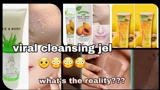 viral cleansing gel. live testing. face and body scrub.