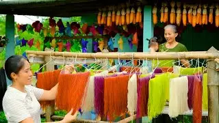 The process of making colorful rice noodles - Making delicious Hue style beef noodle soup