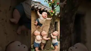 Alifun ba Taun Sa 🐧 Baby Plucking apple 🍎 #baby #trending #shorts