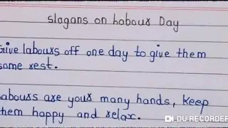 Slogans on Labour Day